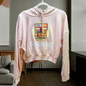 Polaroid Women's Light Pink Graphic Hoodie L